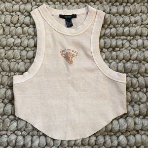Tan super cute cropped tank. Take no bull!